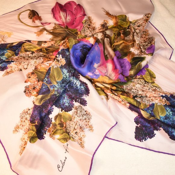 % 100 Twill Scarf Women - Picture 4 of 9